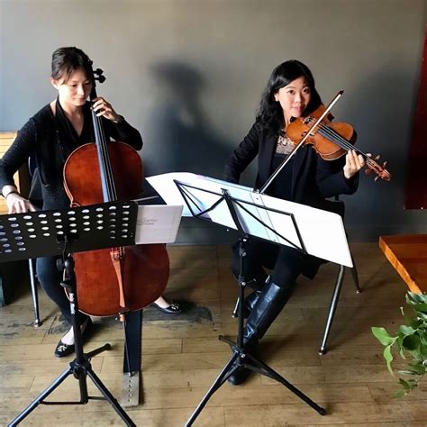Photo of a pianist or a string duo performing live at an event