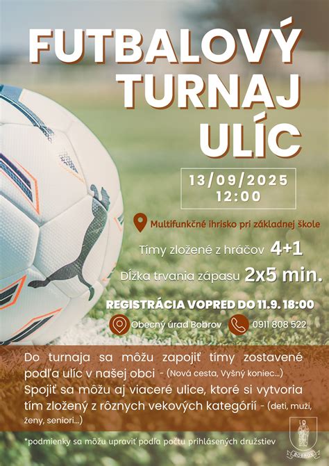 Tím sa registruje na futbalový turnaj