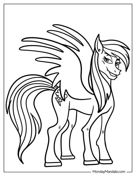 Návrh vizuálneho vzhľadu Rainbow Dash s počiatočnými skicami a farebnými paletami