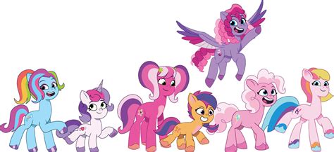 Kolekcia rôznych figúrok Rainbow Dash z G3, G4 a G5