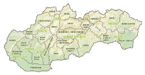 Mapa nástupných miest na Slovensku