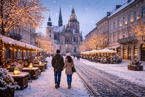 panoramatický pohľad na historické centrum Ríma so slávnostným osvetlením počas zimného večera