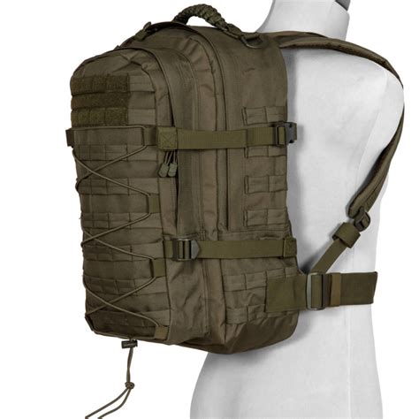 Detailný pohľad na taktický batoh s MOLLE systémom