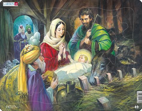 Ilustrácia medvedíka a malého Ježiška v jasliach