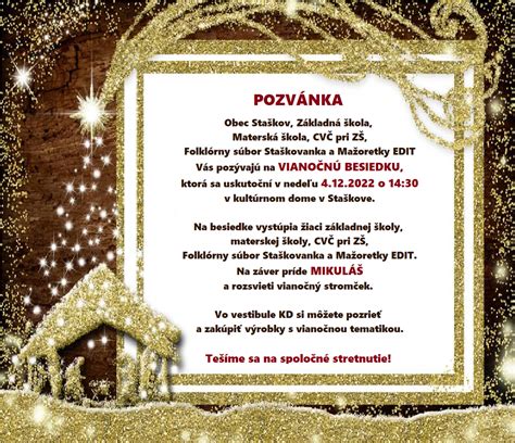 štýlová vianočná pozvánka