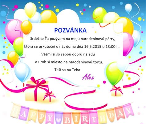 Obrázok: Kvalitne vytlačené narodeninové pozvánky