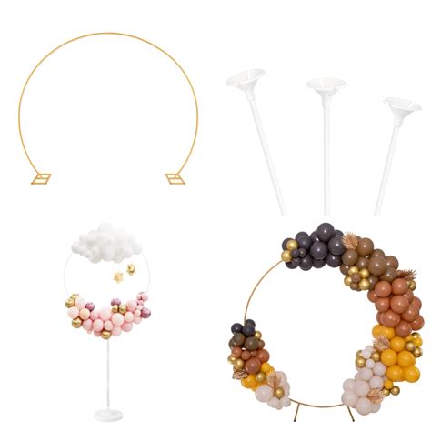 Rôzne typy balónových dekorácií: oblúky, veže a stojany