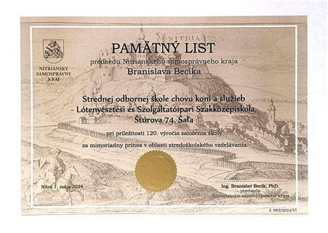 Symbolický pamätný strom pri príležitosti 50. výročia založenia školy