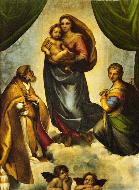 Obraz Sixtínska Madonna s anjelmi