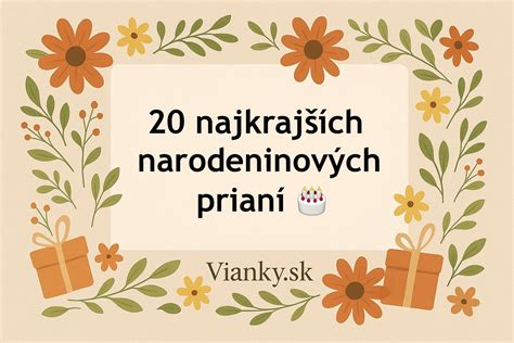 Ilustrácia rôznych typov narodeninových prianí a kariet