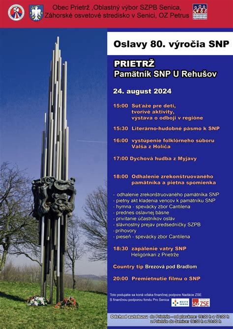 Infografika - prehľad programu osláv SNP
