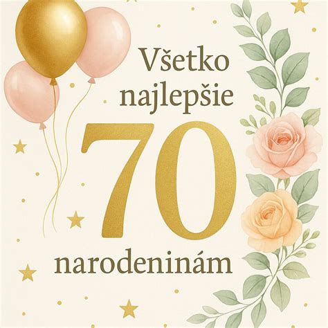 Tematická fotografia k 70. narodeninám (napr. číslo 70 a konfety, slávnostná atmosféra)