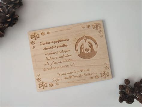 Drevená pohľadnica s osobným odkazom