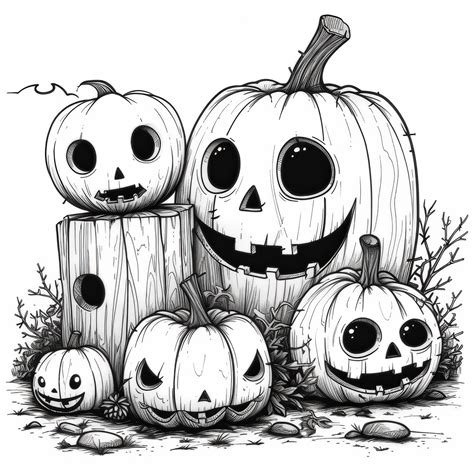 Tematický obrázok s halloweenskými prvkami, ako sú tekvice, duchovia a strašidelné dekorácie