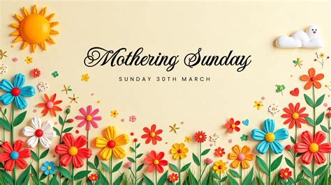 Ilustrácia anglickej Mothering Sunday s deťmi nesúcimi kvety