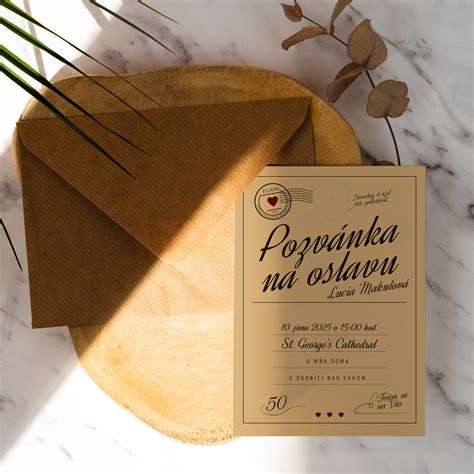 Návrh elegantnej pozvánky s jasne čitateľnými údajmi