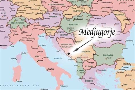 Duchovná mapa Medžugoria a Vrchu zjavenia (Podbrdo)