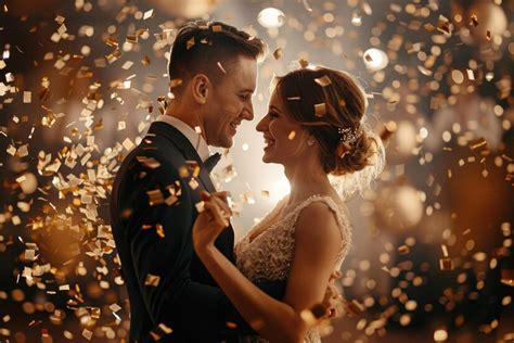 Tematická fotografia svadobného páru počas tanca