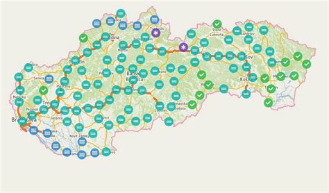 Prehľadná mapa horských chát a penziónov v okolí Turzovky vhodných pre skupinové ubytovanie