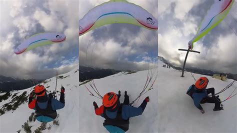 Paraglajdista letiaci nad vrcholmi Himalájí