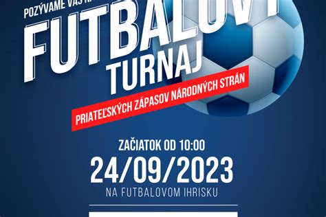 Ukážka elegantnej grafickej pozvánky na futbalový turnaj s logom klubu a priestorom pre podpis.