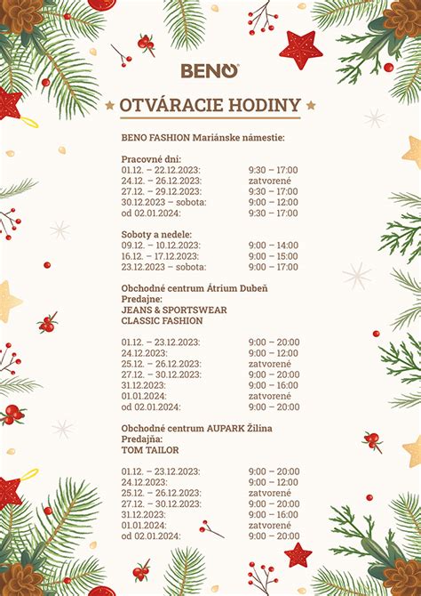 infografika s prehľadom otváracích hodín obchodných centier v Nitre počas vianočných sviatkov
