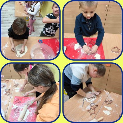 Deti vyrábajúce ozdoby zo sušeného ovocia a vatových guličiek.