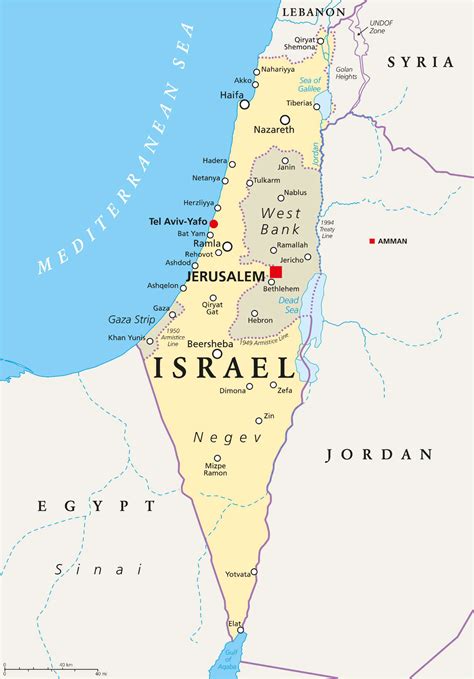 Mapa historického Izraela s vyznačeným Nazaretom a Betlehemom