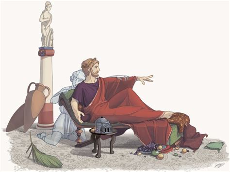 Ilustrácia zobrazujúca antického rímskeho cisára a filozofa Marcusa Aurelia.