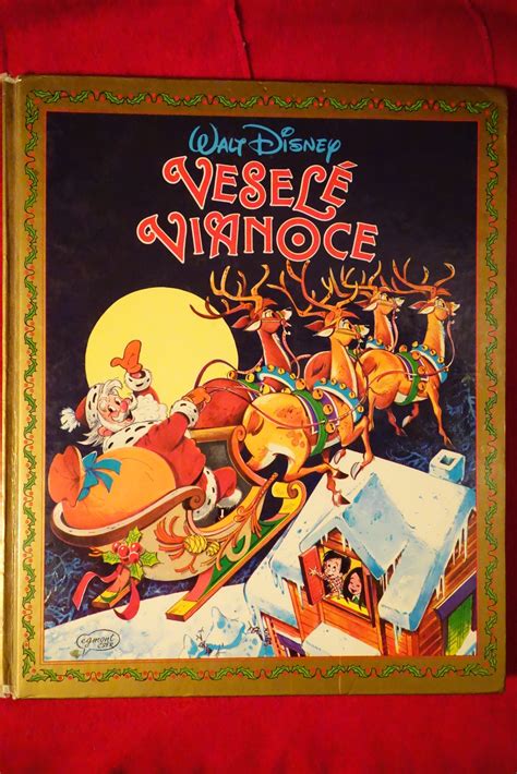 ilustrácia rôznych Disney postavičiek oslavujúcich Vianoce
