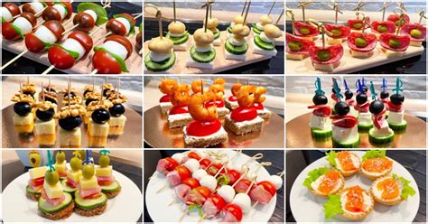 aranžmán slávnostného bufetového stola s detailmi na jednohubky a nápoje