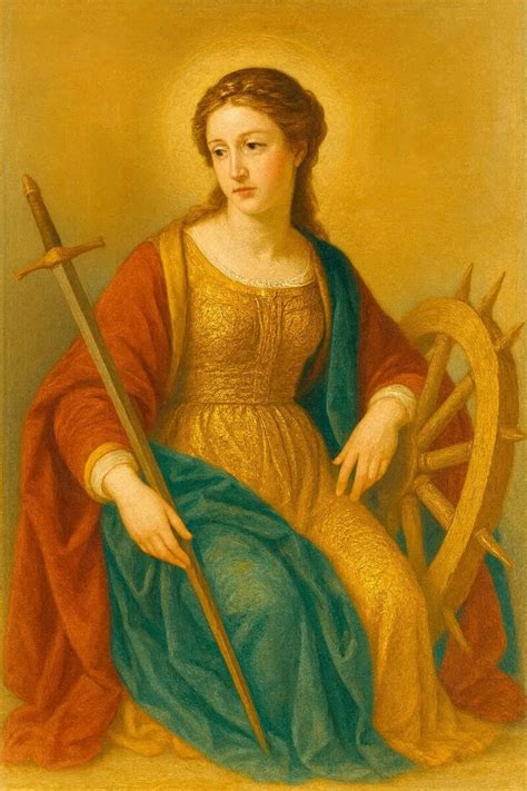 ilustrácia svätej Kataríny Alexandrijskej