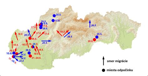 Mapa: Migrácia mormónov na západ