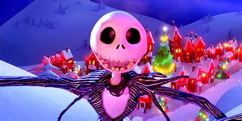 Jack Skellington v meste Halloween Town a Christmas Town