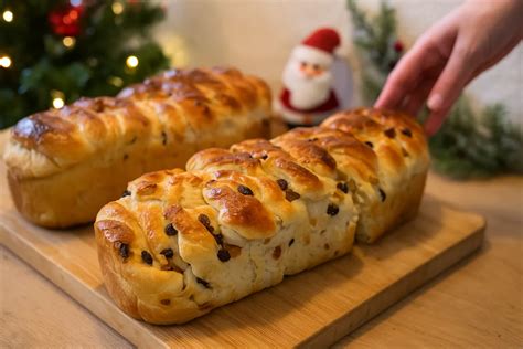 ilustračné foto vianočného chleba s hrozienkami