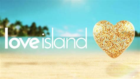 Koláž Love Island párov alebo logo Love Island s postavami