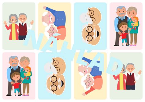 Ilustračný obrázok šťastných starých rodičov v objatí s vnúčatami, symbolizujúci rodinnú súdržnosť a lásku