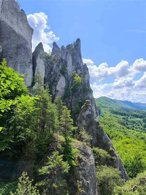 Mapa turistických trás v oblasti Súľovských skál
