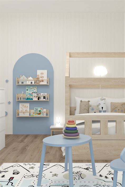 Ukážka detskej izby v pastelových farbách.