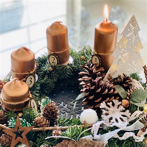 Schéma vývoja adventného venca od 24-sviecového kolesa po moderný veniec so štyrmi sviečkami