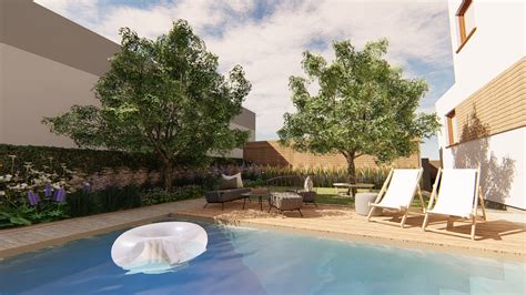 Vizualizácia sedenia v záhrade