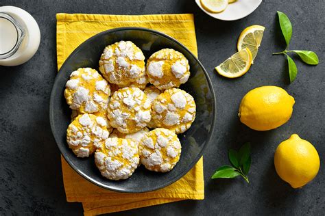 citrónové crinkles so snehovou polevou