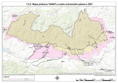mapa navrhovanej zonácie TANAP-u s vyznačenými spornými oblasťami