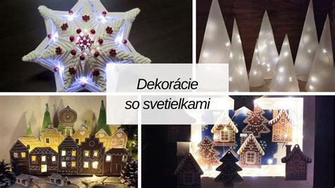 Fotografia vianočných dekorácií, kde sú skombinované papierové ozdoby s prírodnými prvkami a svetelnými reťazami