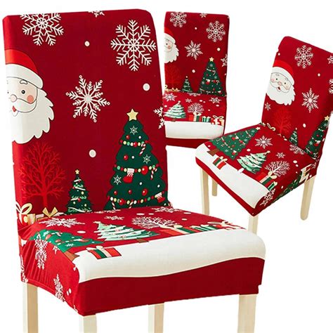 dizajnový vianočný poťah na stoličku s motívom