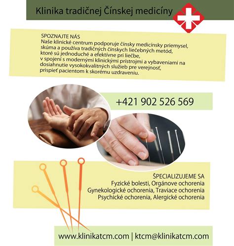 Koláž obrázkov znázorňujúcich rôzne metódy tradičnej čínskej medicíny (akupunktúra, masáž, bylinky, cvičenie).