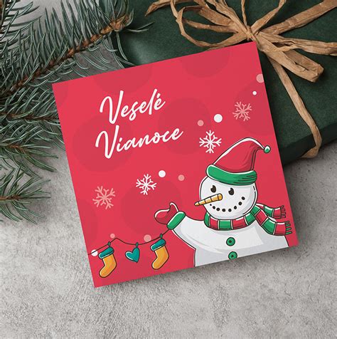 Ilustrácia: 3D vianočný pozdrav so snehuliakom - postup