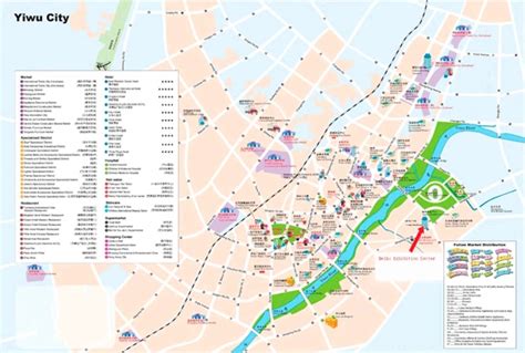 mapa obchodných trás z Yiwu, Čína