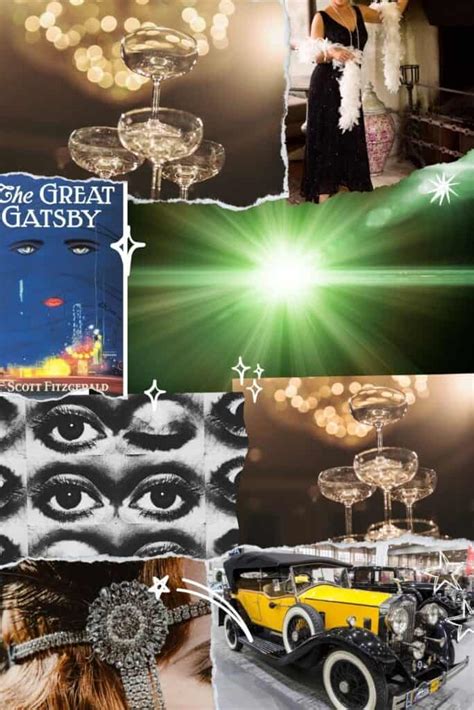 Koláž vizuálnych konceptov: Elegantná „Great Gatsby“ téma vs. moderná „Digital Wonderland“