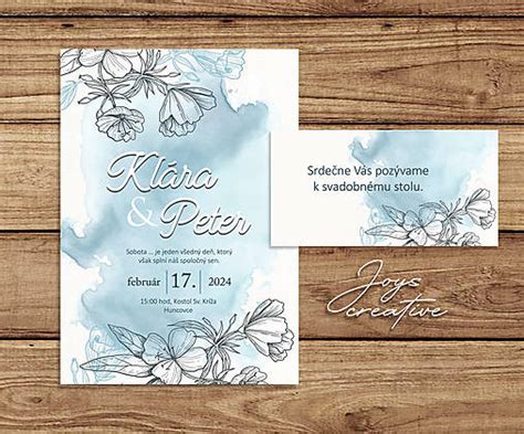 Akvarelová pozvánka s pastelovými kvetmi a jemnou typografiou